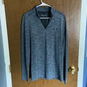 Under Armour Heat Gear Grey and Black Half Zip